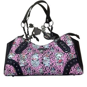 Ed Hardy Pink and Black Handbag